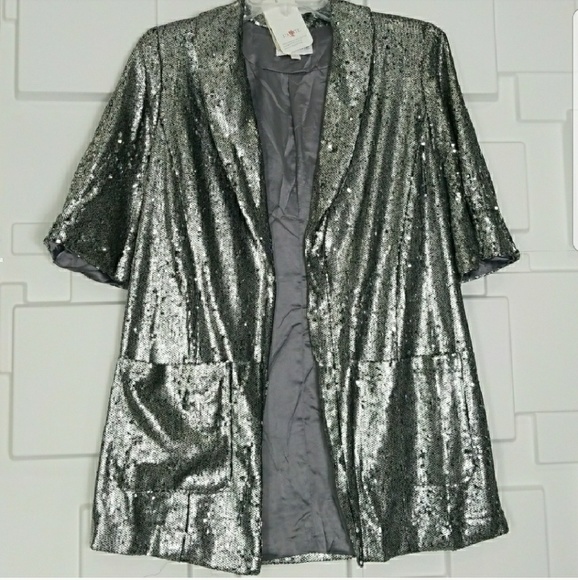 Jacket ARIANNA SILVER SEQUIN BLAZER Jacket - Picture 4 of 4